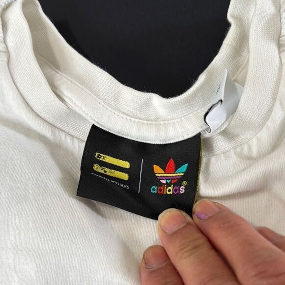 Pharrell Williams Adidas White T-Shirt HU Infinite Species - Picture 6 of 8